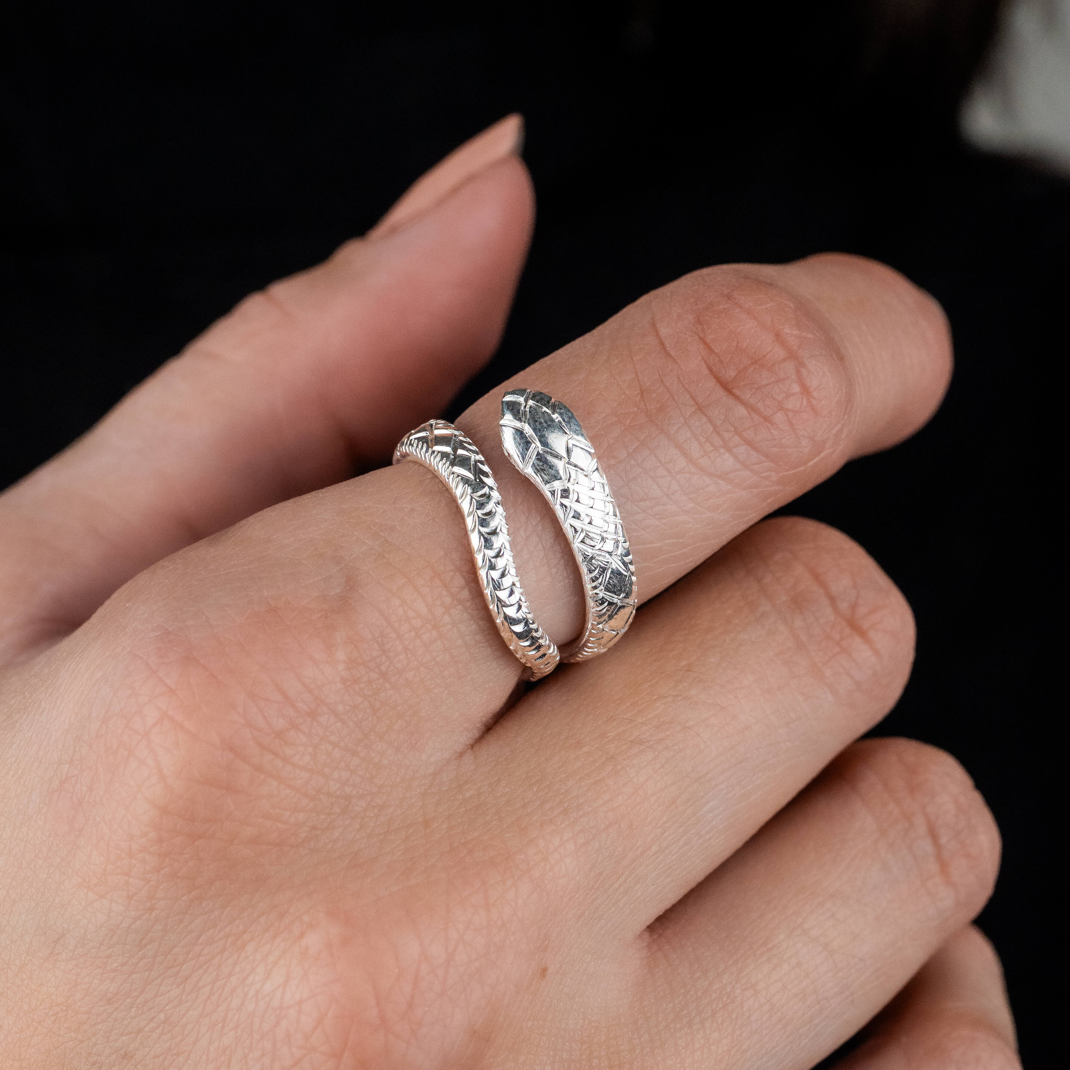 Rattlesnake Silver Ring