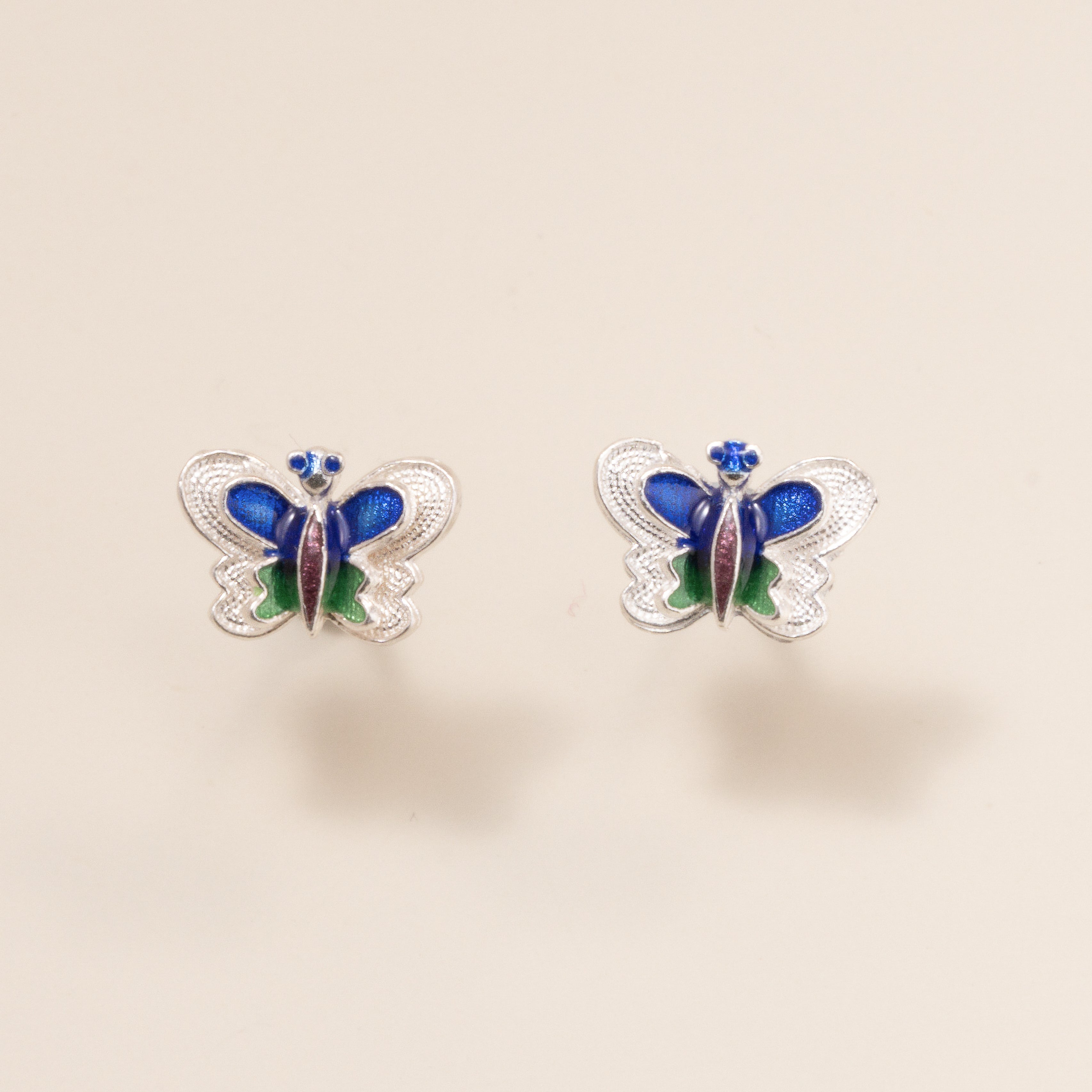 Schmetterling Filigrane Cloisonné Ohrstecker